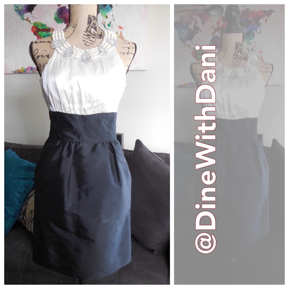 Pearl Embellished Cocktail Dress
